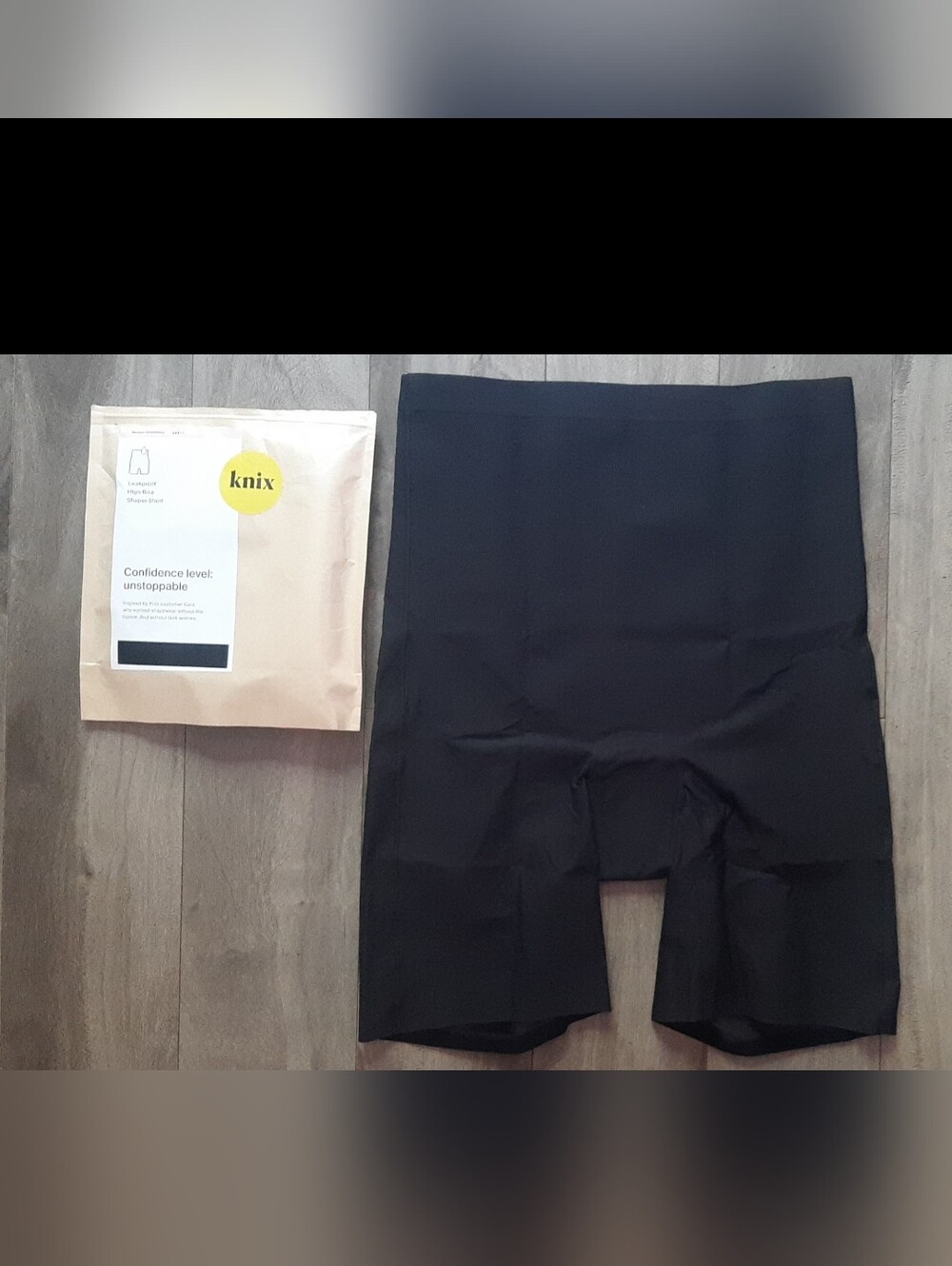 New KNIX Leakproof High Rise Black Shaper Short Size Medium